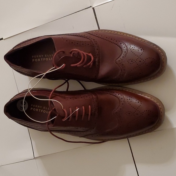 🤩New perry Ellis Portfolio Oxford dress men's shoes size 9.5 - Picture 1 of 14